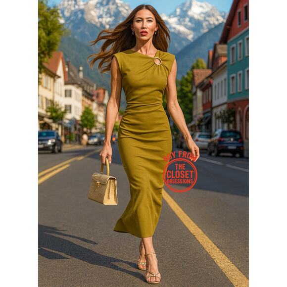 ZARA Sleeveless Midi Dress NWT - Picture 1 of 16